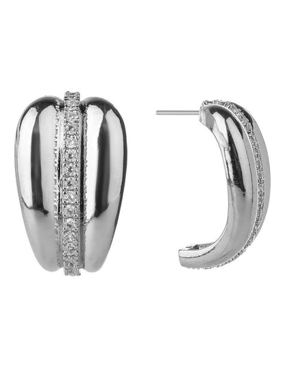 GJED040M Thick hoops in Rhodium