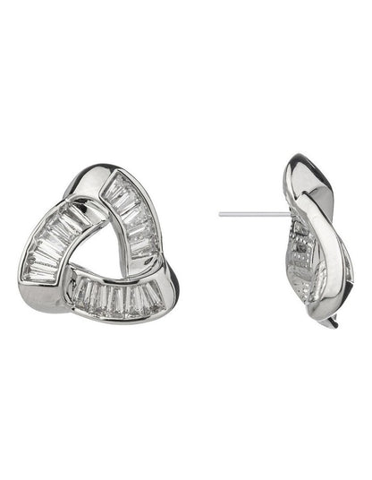 Knot Stud Earrings in Silver