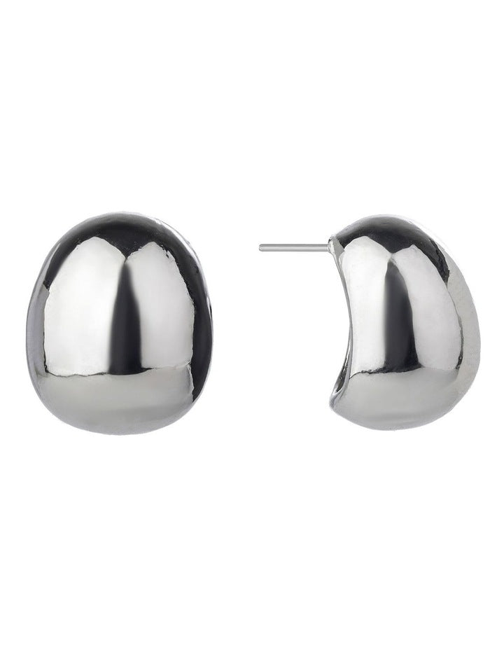 GJED042M Dome Earrings in Silver