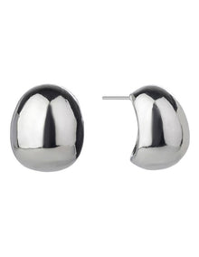 GJED042M Dome Earrings in Silver