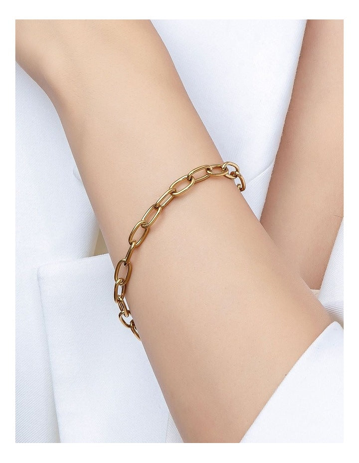 GJBD002M - Chain Fob Bracelet in Gold