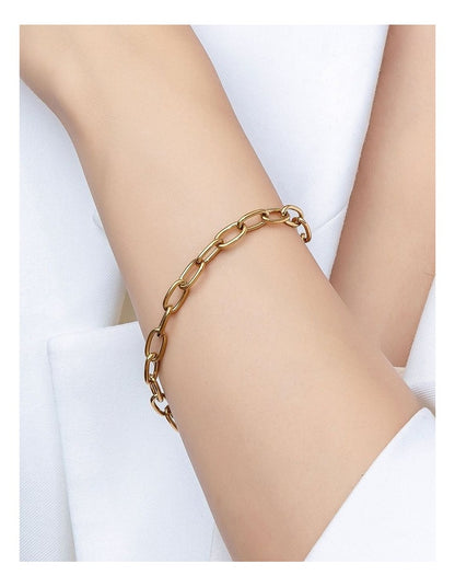 GJBD002M - Chain Fob Bracelet in Gold