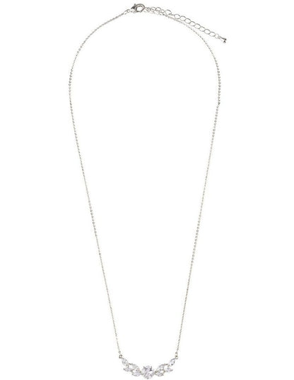 Fine Chain CZ Necklace in Silver