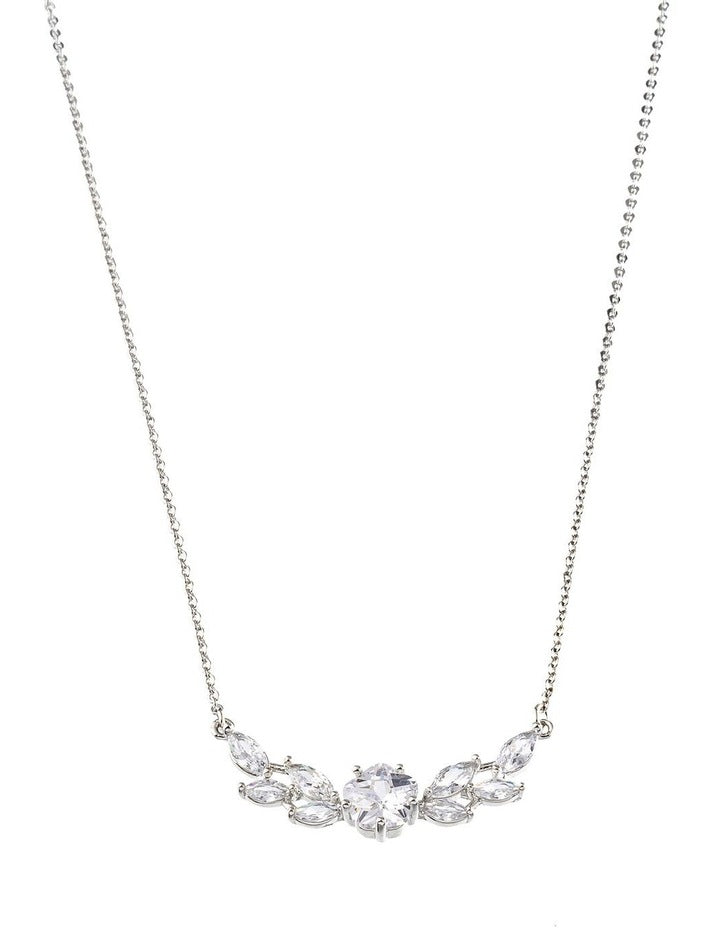 Fine Chain CZ Necklace in Silver