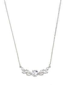 Fine Chain CZ Necklace in Silver