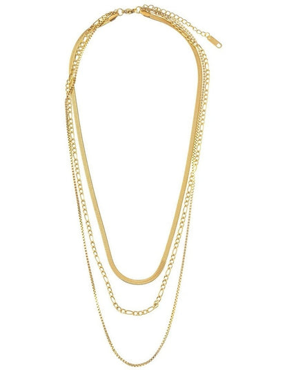 Layered Multi Chain Necklace in Gold