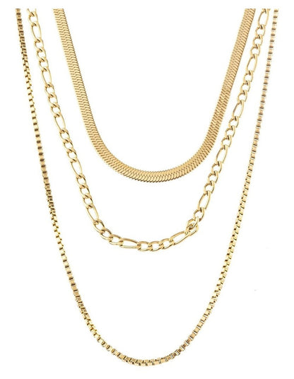 Layered Multi Chain Necklace in Gold