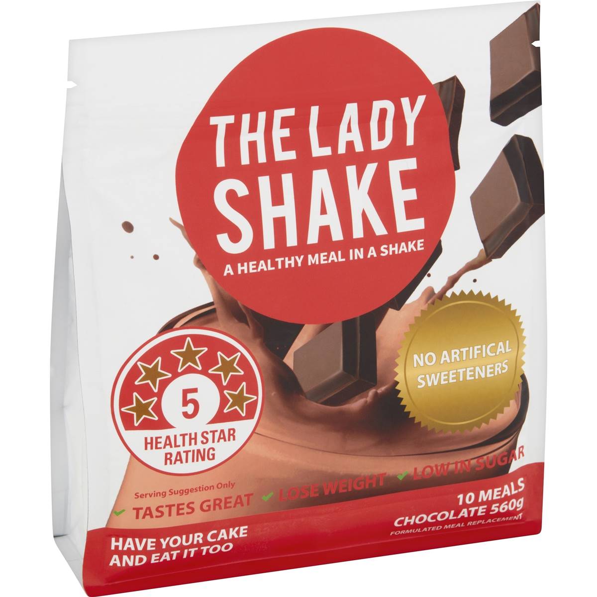 The Lady Shake Diet High Protein Low Sugar Chocolate Meal Replacement 560g