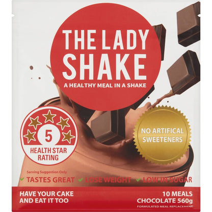 The Lady Shake Diet High Protein Low Sugar Chocolate Meal Replacement 560g