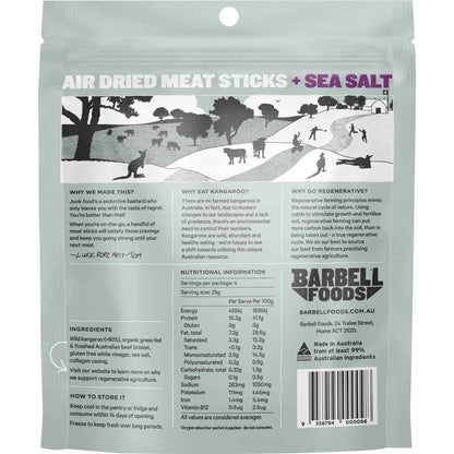 Barbell Mini Meat Sticks Sea Salt 100g