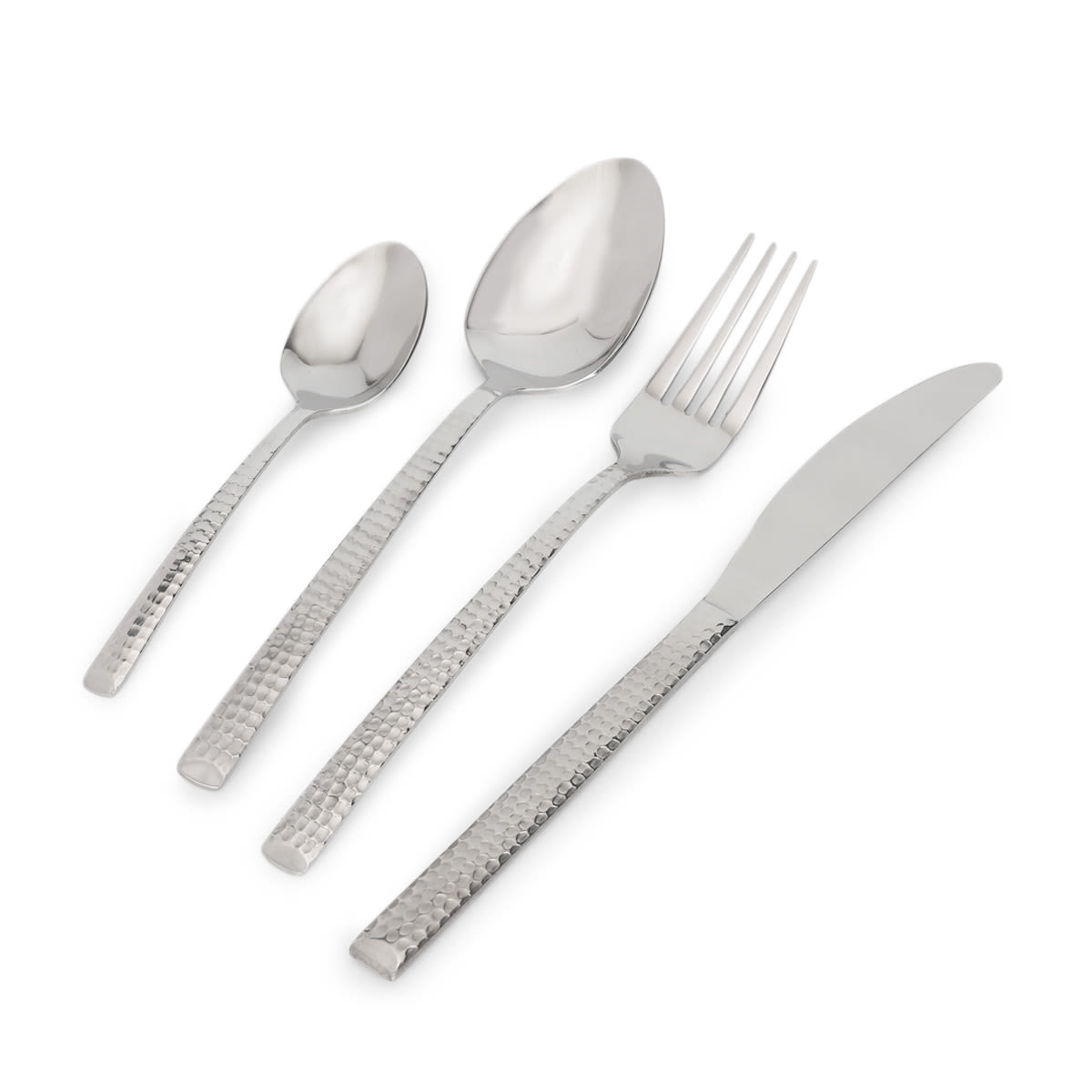16 Piece Hammered Cutlery Set