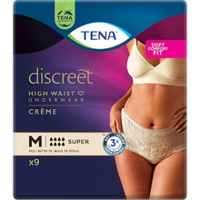 TENA Incontinence Pants Discreet Women High Waist Creme Size M 9 pack
