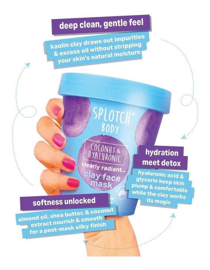 Clearly Radiant Coconut and Hyaluronic Clay Face Mask 200g