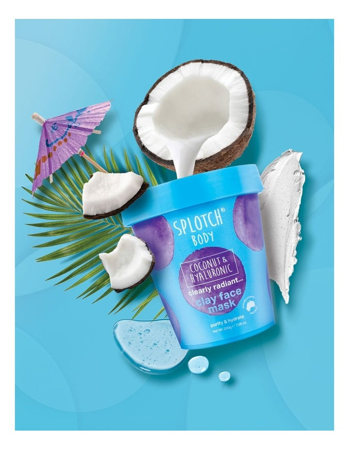 Clearly Radiant Coconut and Hyaluronic Clay Face Mask 200g