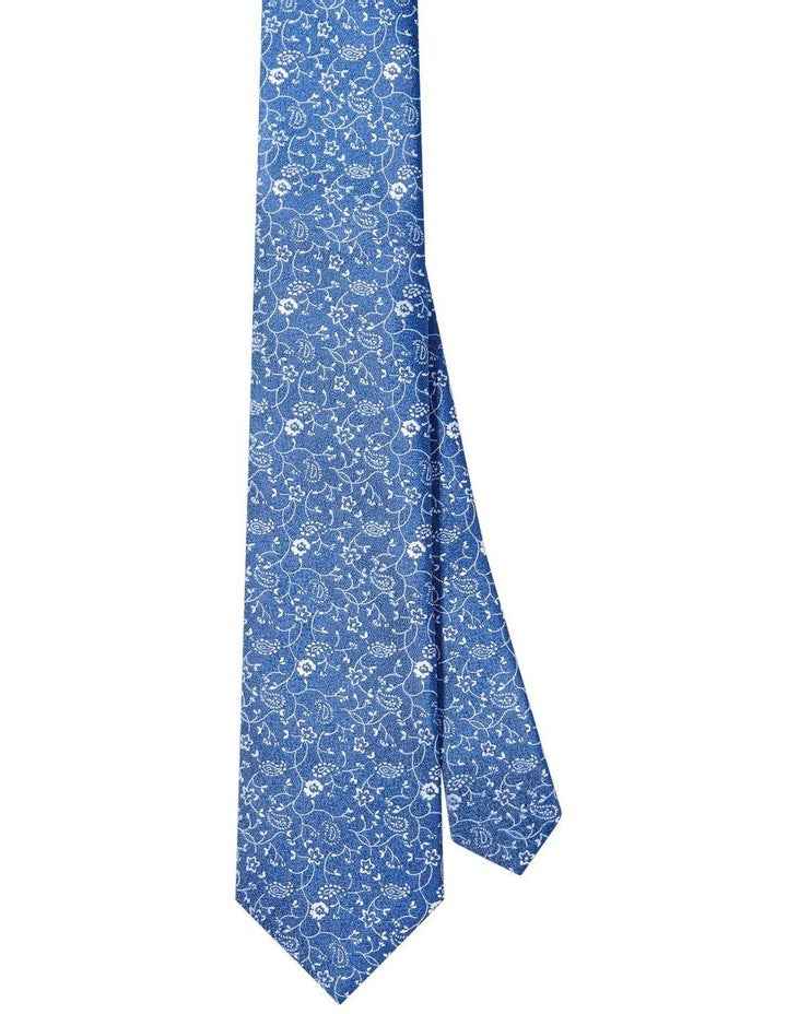 Floral Tie in Blue