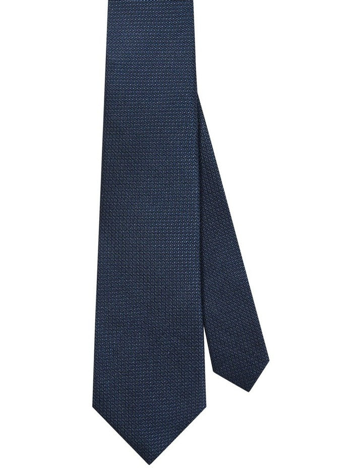 Silk Texture Tie in Navy