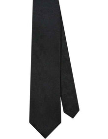 Silk Texture Tie in Black