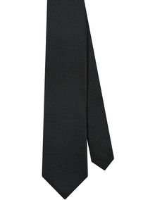 Silk Texture Tie in Black
