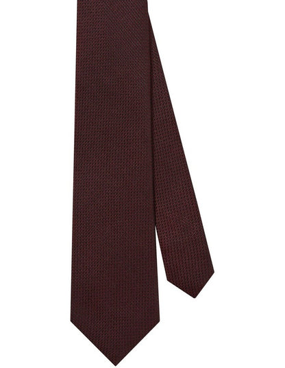 Silk Texture Tie in Burgundy