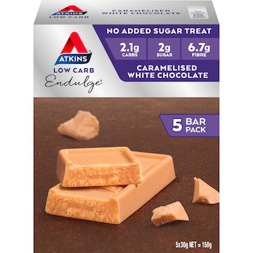 Atkins Endulge Caramelised White Chocolate Low Carb Bar 5 pack