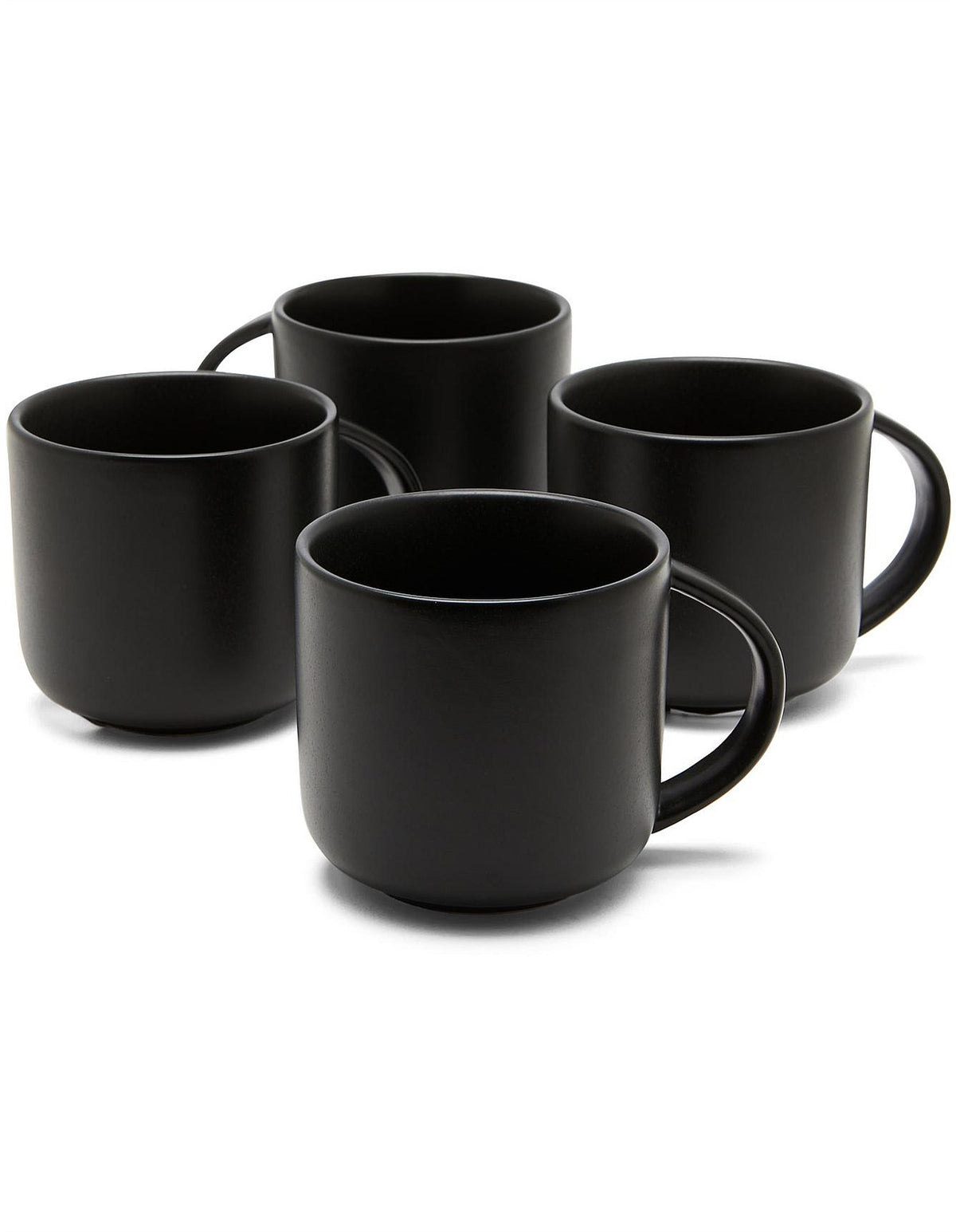 Airlie Black Coupe Mug Set of 4