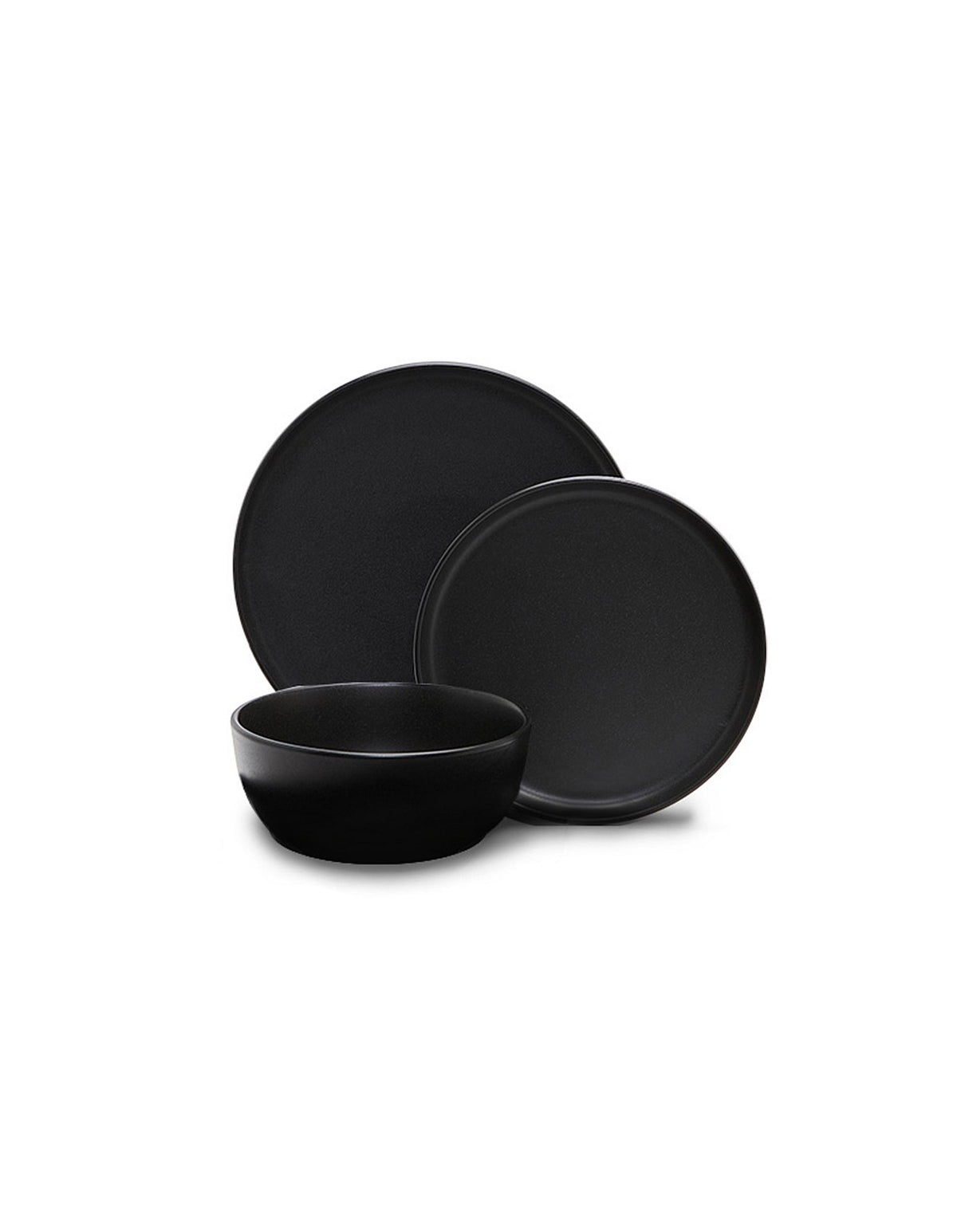 Airlie Stoneware 12 Piece Dinner Set Black
