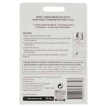 Duck Liquid Rim Block Toilet Cleaner Marine Twin Refill 50mL x 2 pack