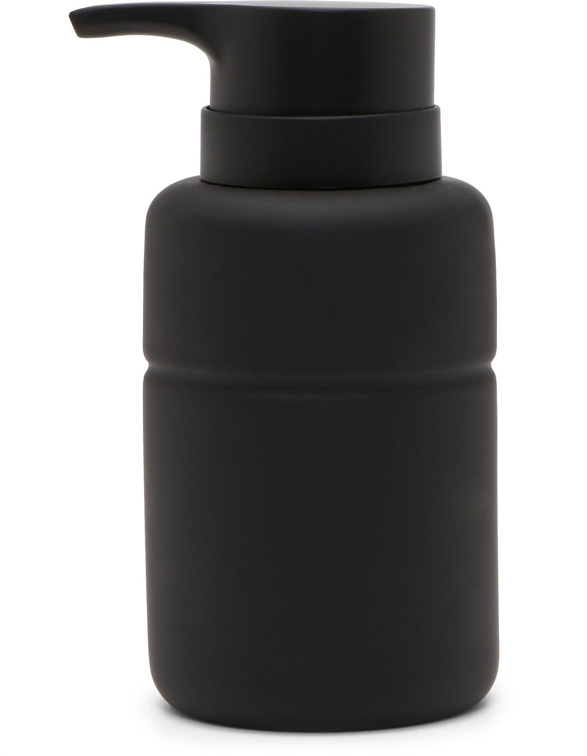 Black Soft Touch 16cm Ceramic Soap Dispenser Black