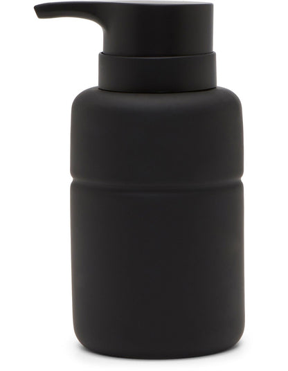Black Soft Touch 16cm Ceramic Soap Dispenser Black