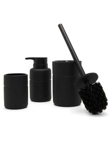 Black Soft Touch 16cm Ceramic Soap Dispenser Black