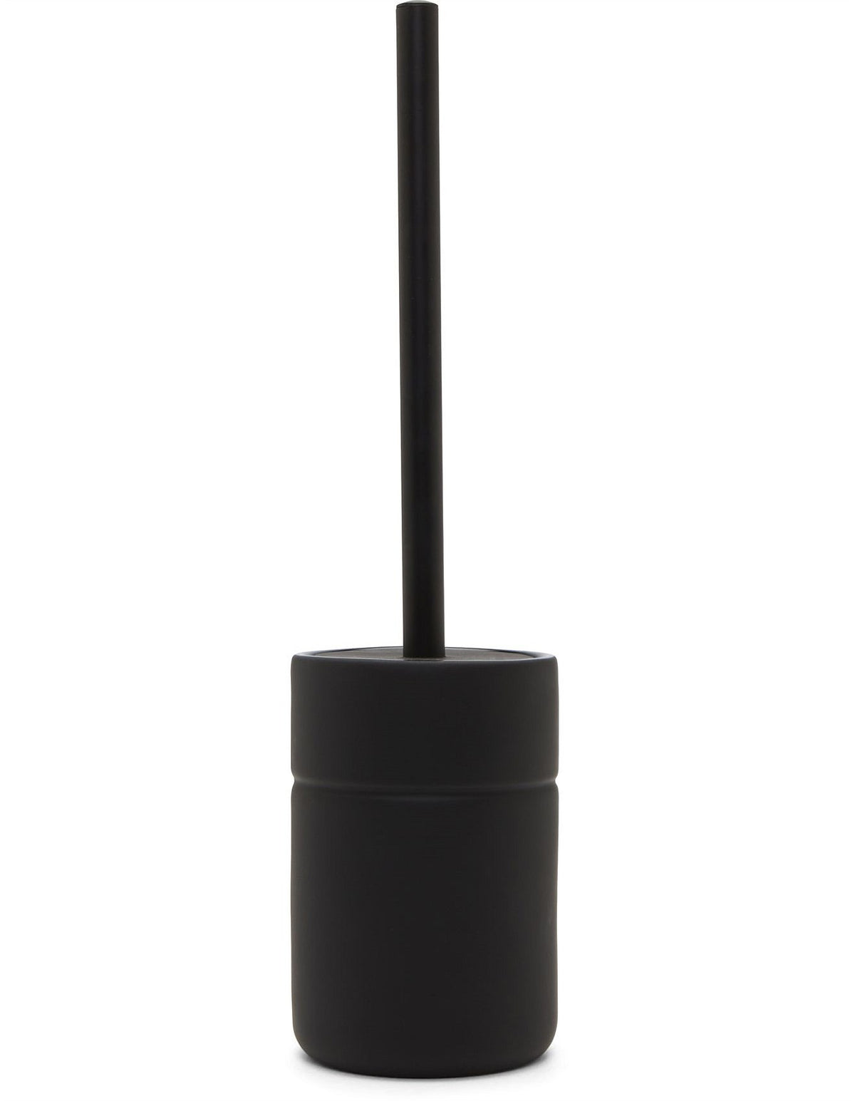 Soft Touch Ceramic Toilet Brush Holder Black