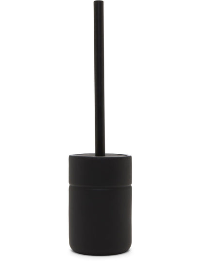 Soft Touch Ceramic Toilet Brush Holder Black