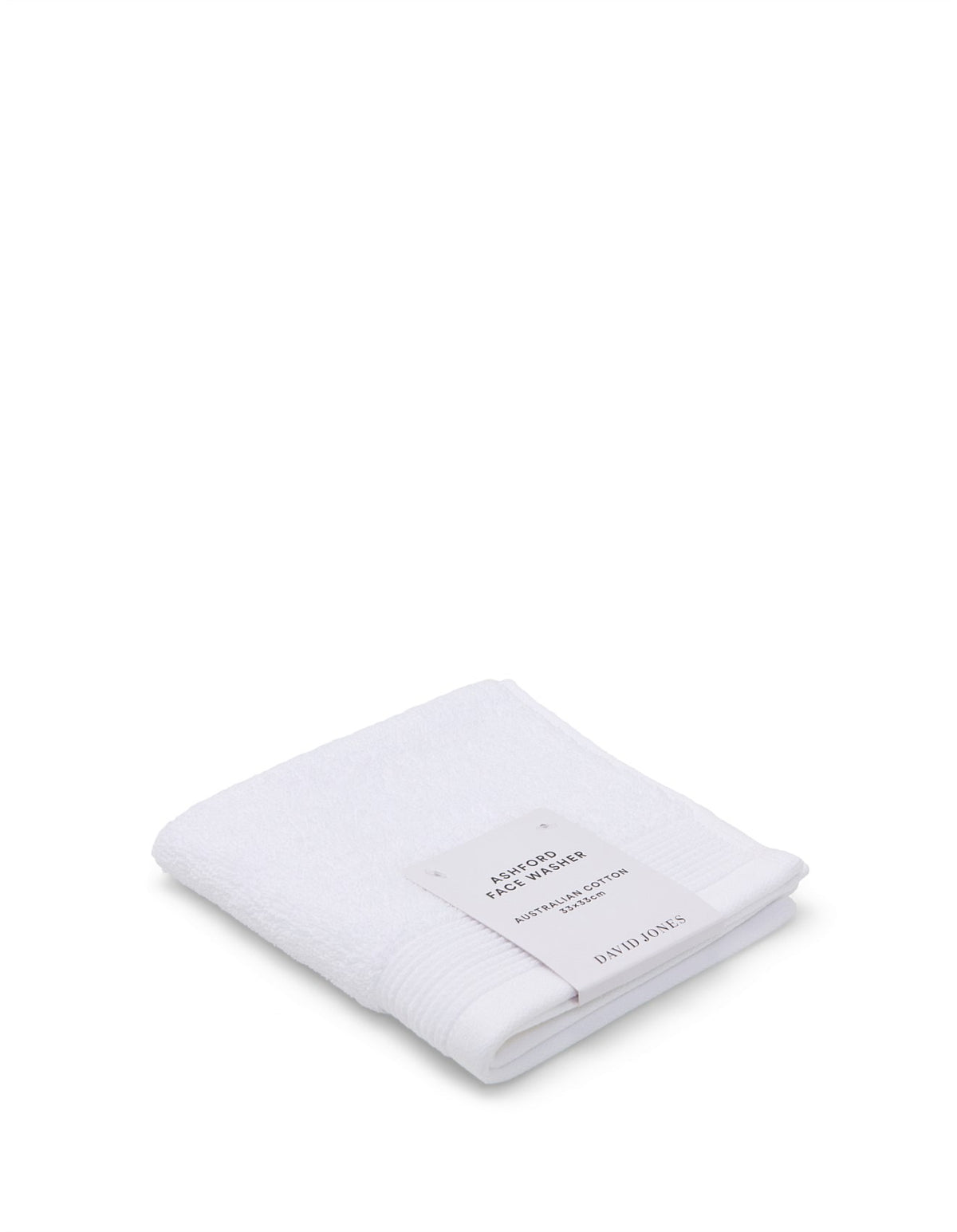 Ashford Australian Cotton 20cm x 34cm Face Washer White