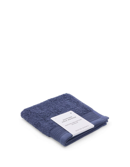 Ashford Australian Cotton 20cm x 34cm Face Washer Blue
