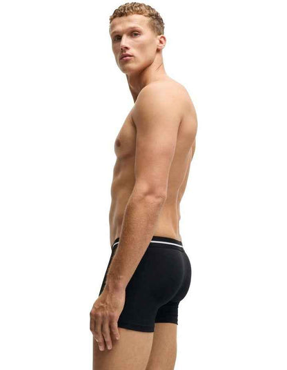 Bold Cotton Stretch Boxer Briefs 3 Pack in Black