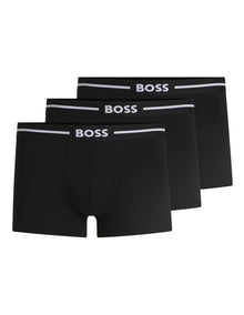 Bold Cotton Stretch Trunks 3 Pack in Black