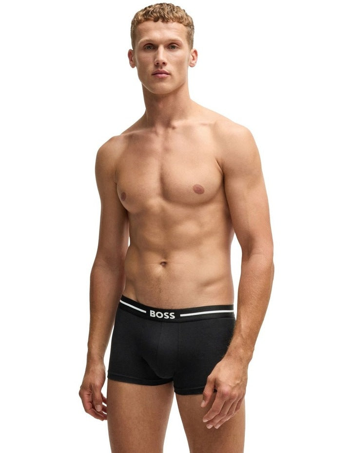 Bold Cotton Stretch Trunks 3 Pack in Black