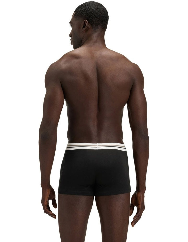 Revive Cotton Stretch Trunks 3 Pack in Black