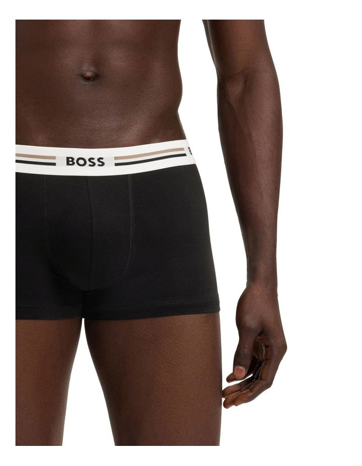 Revive Cotton Stretch Trunks 3 Pack in Black