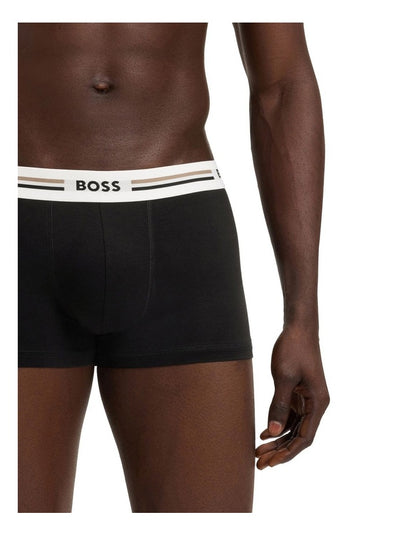 Revive Cotton Stretch Trunks 3 Pack in Black