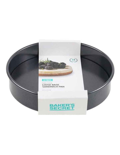 Ultimate Non-Stick Loose Base Round Sandwich Pan 20.5cm in Black