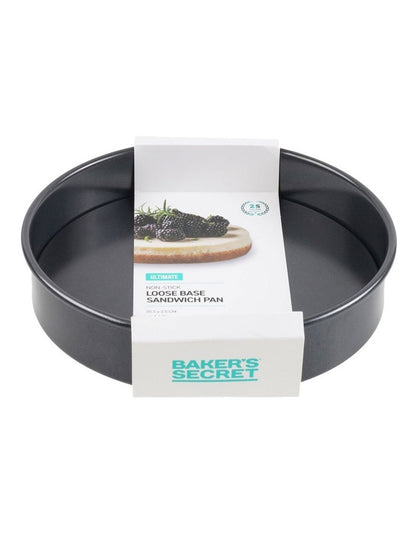 Ultimate Non-Stick Loose Base Round Sandwich Pan 20.5cm in Black