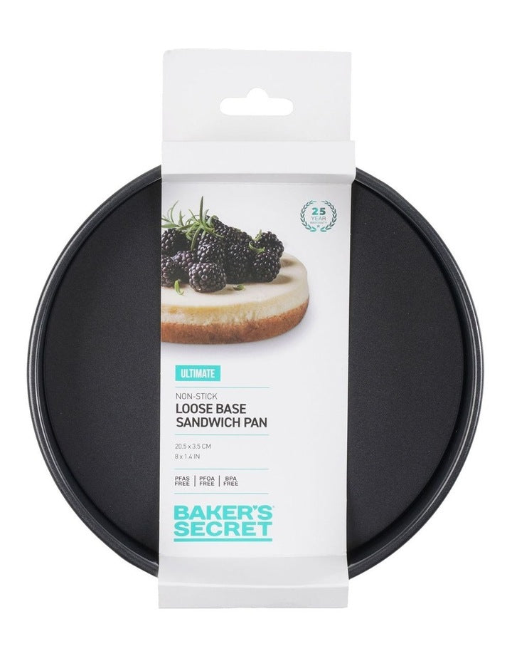 Ultimate Non-Stick Loose Base Round Sandwich Pan 20.5cm in Black
