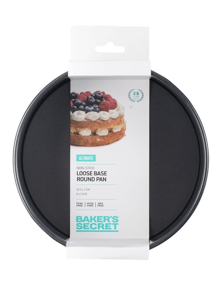 Ultimate Non-Stick Loose Base Round Cake Pan 20.5cm in Black
