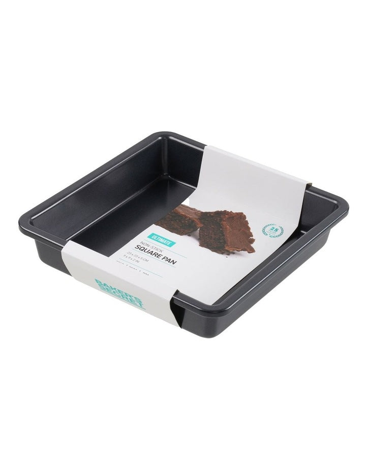 Ultimate Non-Stick Square Bake Pan 23cm in Black