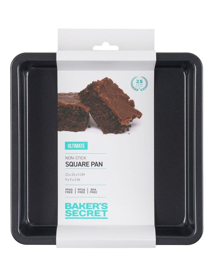 Ultimate Non-Stick Square Bake Pan 23cm in Black