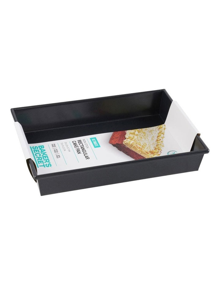Ultimate Non-Stick Rectangular Cake Pan 33x23cm in Black