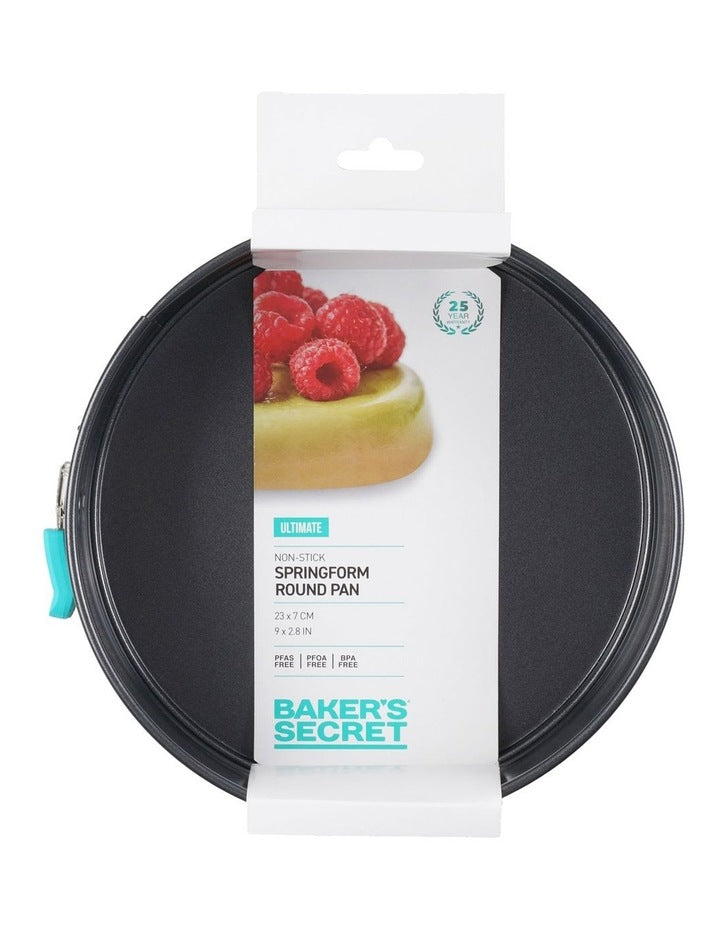 Ultimate Non-Stick Springform Round Cake Pan 23cm in Black