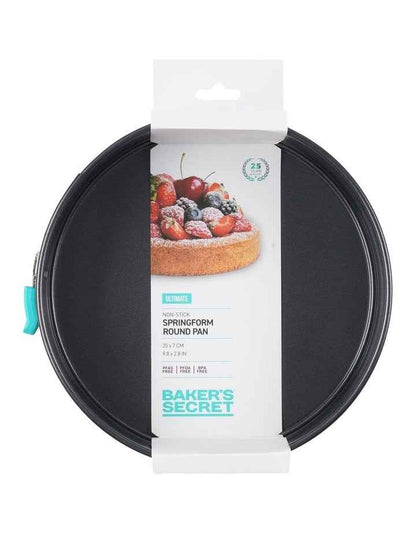 Ultimate Non-Stick Springform Round Cake Pan 25.5cm in Black