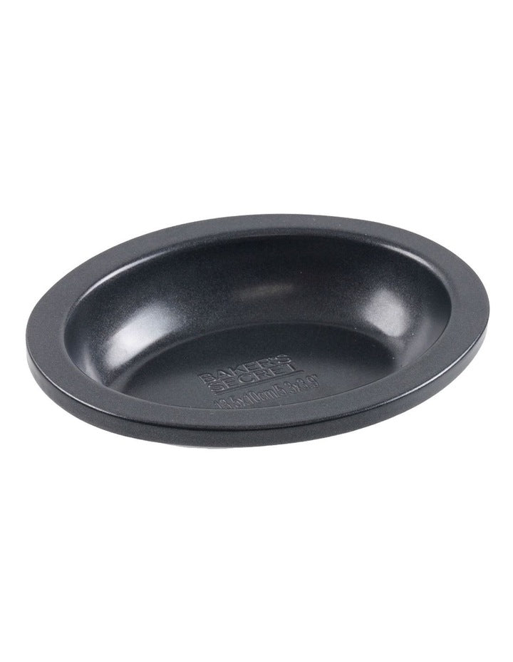Ultimate Non-Stick Individual Oval Pie Dish 13.5x10cm in Black